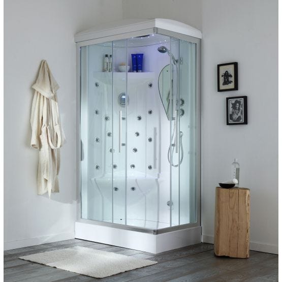 Cabină de duș, cu hidromasaj, 70x90 cm