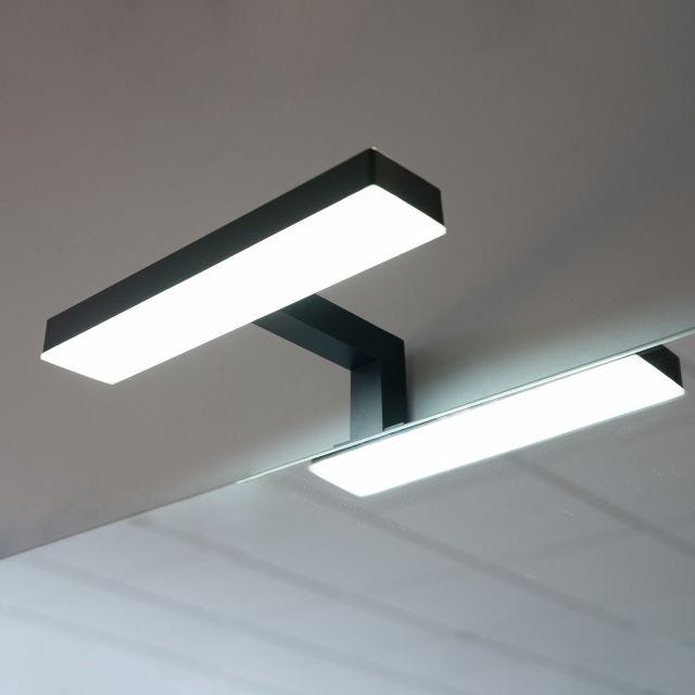 LAMPĂ LED PENTRU OGLINDĂ CU FINISAJ NEGRU MAT 20 CM | NEPTUN