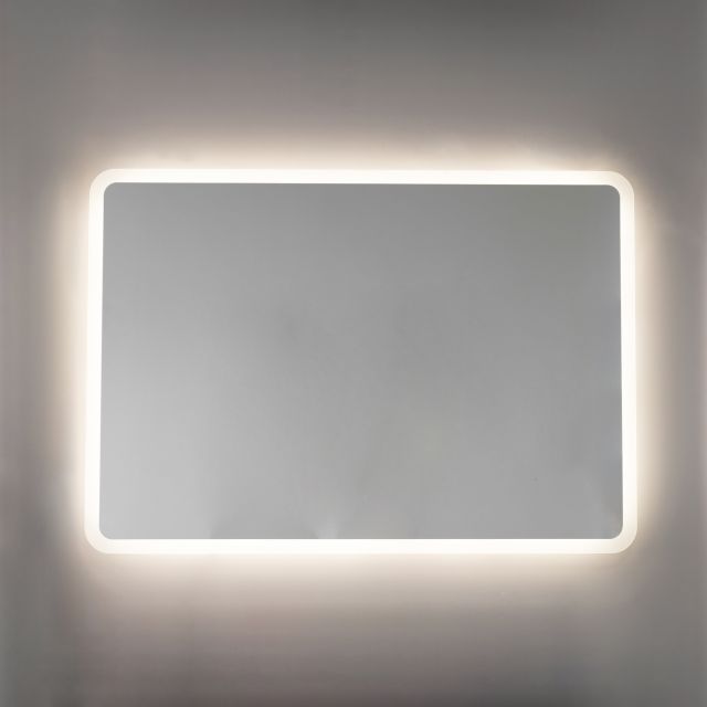 OGLINDĂ DREPTUNGHIULARĂ, CU SISTEM  DE ILUMINARE LED, 100X70 CM